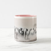 2 Couleurs Tasse avec des chevaux arabes (Centre)