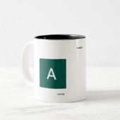 2 Couleurs tasse avec image et texte (Devant gauche)