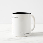 2 Couleurs tasse avec image et texte (Devant droit)