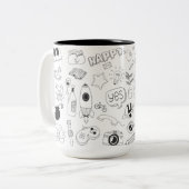 2 Couleurs Tasse avec jolie image (Devant gauche)