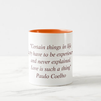 2 Couleurs Tasse avec la citation de Paulo Coelho