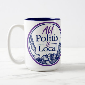 2 Couleurs Tasse avec le logo de All Politix is Local