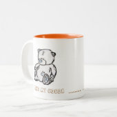 2 Couleurs Tasse avec le nounours (Devant gauche)