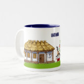 2 Couleurs Tasse avec les cosaques ukrainiens (Devant gauche)