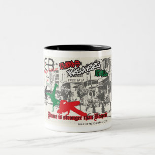 2 Couleurs Tasse avec l'illustration conçue par Chantal