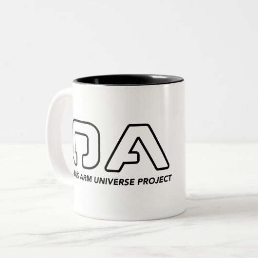 2 Couleurs Tasse avec logo OA de base et graphique (Devant gauche)