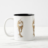 2 Couleurs tasse avec loup (Gauche)