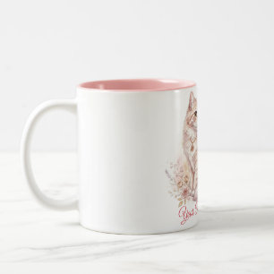 2 Couleurs Tasse avec nom de chat personnalisé