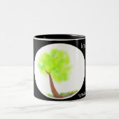 2 Couleurs tasse avec peinture d'arbre km (Centre)