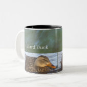 2 Couleurs Tasse avec photo de canard colvert (Devant gauche)