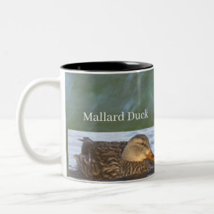 2 Couleurs Tasse avec photo de canard colvert