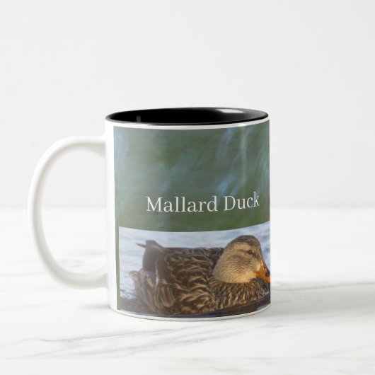 2 Couleurs Tasse avec photo de canard colvert (Gauche)