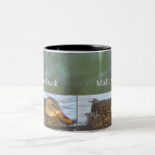 2 Couleurs Tasse avec photo de canard colvert (Centre)