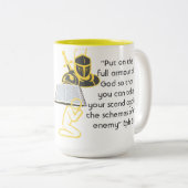 2 Couleurs Tasse avec versets de la Bible (Devant droit)