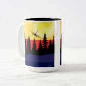 2 Couleurs Tasse Avion de Nuit (Devant gauche)