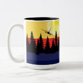 2 Couleurs Tasse Avion de Nuit (Gauche)