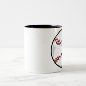 2 Couleurs Tasse - base-ball (Centre)