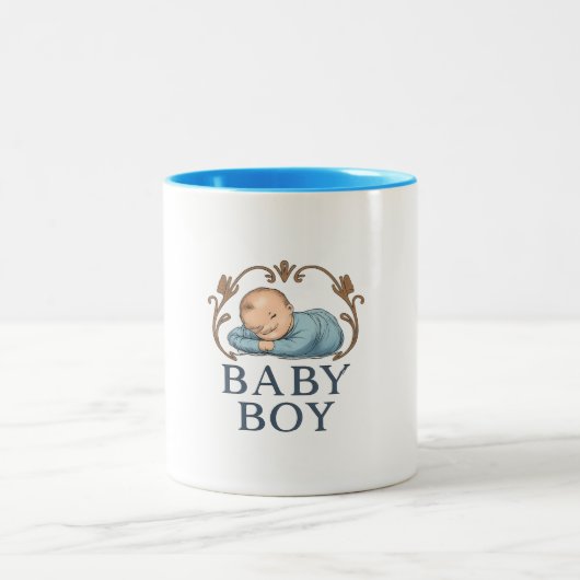 2 Couleurs Tasse - Bébé Garçon (Centre)