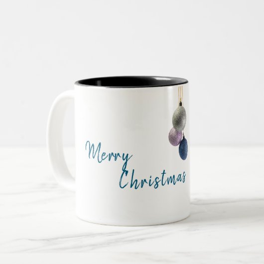 2 Couleurs Tasse bi-tones Joyeux Noël (Devant gauche)