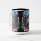 2 Couleurs Tasse Bibliothèque Enchantée (Devant gauche)