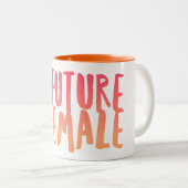 2 Couleurs Tasse bicolore 11 oz - Le Futur est Féminin (Devant droit)
