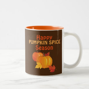 2 Couleurs Tasse bicolore 11 oz Saison épice de citrouille