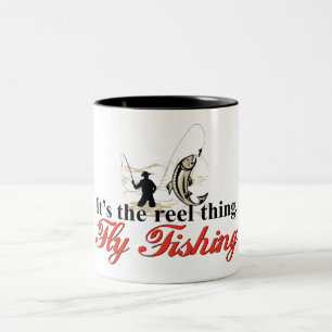 2 Couleurs Tasse bicolore 330 ml pêche à la mouche noire