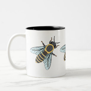 2 Couleurs Tasse bicolore abeille à miel (330ml)