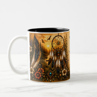 2 Couleurs Tasse bicolore attrape-rêves du patrimoine autocht