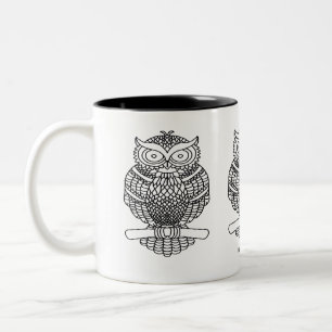 2 Couleurs Tasse bicolore Chouette (33cl)