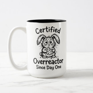 2 Couleurs Tasse Bicolore Citation Drôle Lapin Anxieux Sarcas