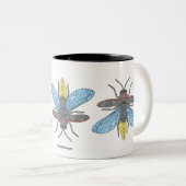2 Couleurs Tasse bicolore Lucioles (Devant droit)