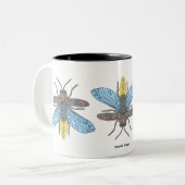 2 Couleurs Tasse bicolore Lucioles (Devant gauche)