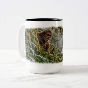 2 Couleurs Tasse Bigfoot bicolore Pluie dans les Evergreens