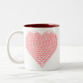 2 Couleurs Tasse binaire de coeur (Gauche)