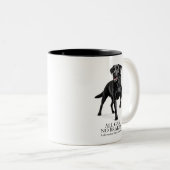 2 Couleurs Tasse Black Lab All Gas No Brakes (Devant droit)