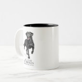 2 Couleurs Tasse Black Lab All Gas No Brakes (Devant gauche)
