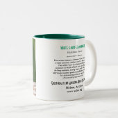 2 Couleurs tasse Blanc-à oreilles de colibri, (Devant droit)