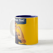 2 Couleurs Tasse blanche classique (Devant gauche)