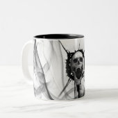 2 Couleurs Tasse (blanche) éternelle de cri perçant de la (Devant gauche)