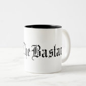 2 Couleurs tasse blanche noire de bâtards (Devant droit)