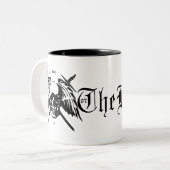 2 Couleurs tasse blanche noire de bâtards (Devant gauche)