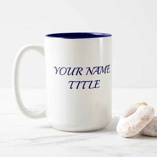 2 Couleurs Tasse bleu foncé (Avec donut)