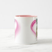 2 Couleurs Tasse bleue de chiot de pitbull (Centre)