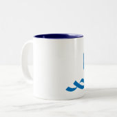 2 Couleurs Tasse bleue de Ninja (Devant gauche)