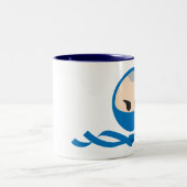2 Couleurs Tasse bleue de Ninja (Centre)
