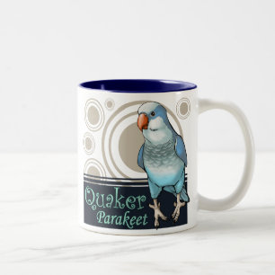 2 Couleurs Tasse bleue de quaker