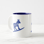 2 Couleurs Tasse bleue de vague (Devant gauche)