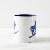 2 Couleurs Tasse bleue de vague (Centre)