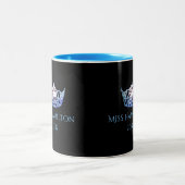 2 Couleurs Tasse bleue nommée faite sur commande de couronne (Centre)